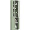 HOMCOM Mobile Bagno Alto Slim a 6 Ripiani Moderno 38x26x160 cm Verde Salvia