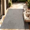 Paco Home Tappeto Per Esterno Balcone Terrazza Tappeto Cucina Monocolore Mélange, Dimensione:300x400 cm, Colore:Grigio
