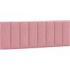 vidaXL Cuscino Testiera Hanko Rosa 140 cm in Velluto