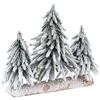 Magie di Natale Tris di alberelli di Pino innevati da 30 x 16 x 27h cm