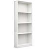 MA MAISON Libreria Verticale in Legno MDF - con Ripiani, Portaoggetti, a Giorno, Multiuso, per Ufficio, Soggiorno, Camera, Cucina, Autoportante - Texture Venata (Bianco, 60X24X170h CM)