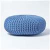 Homescapes - Pouf grande rotondo intrecciato in maglia