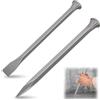 ZYQUES Set di 2 scalpelli in acciaio ad alto tenore di carbonio da 25 cm, scalpello per piastrelle, ferro da stiro, con scalpello piatto, scalpello a punta per la lavorazione dei metalli, legno, pietra