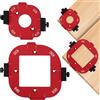 BTBHIHO Stencil per fresatura a raggio d'angolo, 2 pezzi, con fresa, in alluminio fai da te, per la lavorazione del legno R10 R15 R20 R25 R30 R35 R40 R50