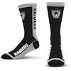 For Bare Feet NFL Classic LAS VEGAS RAIDERS MVP Crew Sock Team Color Large