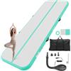 VEVOR Air Track Tappetino Ginnastica Artistica 3m/4m/5m/6m, Spessore 10cm con Pompa Elettrica, Tappetino da Ginnastica Gonfiabile per Yoga/Casa/Formazione/Cheerleader