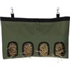 Kerbl Pet Hay Bag L, Verde Oliva, 46 x 29 x 4 cm, 2 Spazi per l'Alimentazione, Sacco per il Fieno, Sacco per il Mangime Appeso, Conigli, Lepri, Porcellini d'India