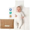 MIMUSELINA Fasciatoio Portatile Neonato | Fasciatoio da Viaggio Pieghevole, Impermeabile e Leggero | Esterno 100% Cotone, Senza BPA | Ideale come Regalo Neonato | Fatto a Mano in Spagna