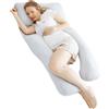 Babymoov Cuscino per gravidanza e allattamento in cotone organico B.LOVE Mineral Grey - Certificato Oeko-Tex - Made in Europe - Misura XXL con piccolo cuscino staccabile