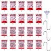 Hileyu 20 x 250 ml Contenitore per Bevande di Qualità Alimentare PVC Anti-Perdite Halloween Sangue Bere Borracce Bevande Sacca per Infusione Regalo