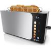 Balter Tostapane 4 fette, tostiera funzione touch, slot lungo, in acciaio inox, 1500W, toaster display LCD, tostapane a fessura lunga, funzione scongelamento, centraggio pane