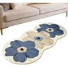 Generico Tappeto Fiorato a Forma di 120x40 cm Tappeto da Pavimento Antiscivolo per