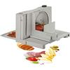 WUK Affettatrice elettrica per uso domestico, affettatrice piccola pieghevole 1-15mm, taglio manuale semiautomatico da 100 W Agnello congelato Manzo Pane Macchina per verdure