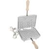 CBE Elettrodomestici 5010100CR Ferratelle Biscottiera Rettangolare, 600 Watt, Cromato