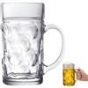 Shyllin Bicchieri da Birra, Boccale da Birra da 1 Litro con Manico Robusto, per Feste a Base di Birra e Oktoberfest, Regalo per Uomo