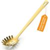 ReaNea Cucchiaio per spaghetti in oro, server per pasta ReaNea, cucchiaio per pasta in acciaio inossidabile con denti, forchetta per pasta in metallo, Accessori da cucina in oro Utensili