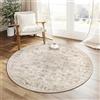 HUGEAR Tappeto Rotondo 180cm Beige Antiscivolo