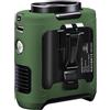 CAZOKASI Ventola portatile da 10000 mAh, con clip in vita, portatile, potente fino a 40 ore, raffreddamento e prevenzione colpi di calore (verde)