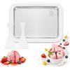 panemy Macchina per il Gelato, Rolled Ice Cream Maker, Piastra gelato roll, piatto freddo istantaneo con 2 raschietti, Gelato Arrotolato Sorbetto Yogurt Congelato Ice Cream Rolls Maker, White