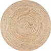 Ripaz Vogue Ripaz - Tappeto rotondo in iuta naturale intrecciato a mano, decorazione per la casa, 150 x 150 cm