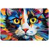 WZYCWB Zerbino per interni con stampa ad acquerello di un gatto, adatto per porta d'ingresso, porta sul retro, patio e bagno, ecc.