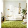 MARATIP Tappeto per soggiorno 200x300 cm Verde Tappeto a pelo lungo Camera da letto Tappeto antiscivolo Lavabile Tappeto per soggiorno Camera dei bambini