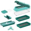 Genius Affetta verdure Nicer Dicer Smart Affetta verdure manuale, 9 pezzi, mandolina da cucina, affetta cipolle, affetta a cubo a onda, tagliaverdure multiuso, per frutta e verdura, utensile da cucina