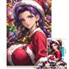 JIANGENNF Puzzle da 1000 pezzi per adulti, tema natalizio, anime, ragazza, Natale, giocattoli fai da te, interazione genitore-figlio, collezione d'artista, belle arti 38x26cm