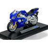 Generisch Welly Modello Moto Compatibile con 1999 Yamaha YZF-R1 Blu Con Base 1:18 1/18 Metallo Modello Il Cast Nuovo in Scatola