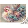 N5D9Z6E2 Pollame Piume Lunghe Colorate Puzzle 1000 Pezzi Carta per Adulti Stile Arte Fantasia Puzzle per Famiglia Relax Decorazione Casa Regalo 38x26cm/1000pcs