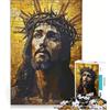 JIANGENNF Puzzle da 1000 pezzi per adulti, mosaico di Cristo Gesù, gioco pratico, impegnativo e stimolante, adatto come decorazione da scrivania 38x52cm