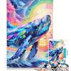 JIANGENNF Puzzle da 1000 pezzi per adulti con balena giocattolo educativo difficile e stimolante con Babbo Natale 38x52cm
