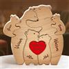 Smile lab Puzzle Personalizzato in Legno Famiglia Festa Della Mamma Idee Regalo Puzzle con Nomi Regalo Donna Uomo Compleanno Natale Anniversario Decorazioni Casa (Abbracciare orso)