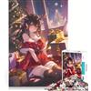 JIANGENNF Puzzle da 1000 pezzi per adolescenti, tema natalizio, ragazza anime, gioco educativo, allena la mente e la mano, collezione d'artista, belle arti 38x26cm