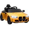 AIYAPLAY Macchina Elettrica per Bambini 12V Licenza BMW M4, 2 Motori Giallo