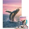 JIANGENNF Puzzle da 1000 pezzi per adulti con tema Canto della balena e serenità giocattolo educativo per allenare mente e mani ideale come regalo di Natale o compleanno 38x26cm