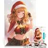 JIANGENNF Puzzle da 1000 pezzi per adulti, tema natalizio con ragazza anime, antistress, decorazione perfetta, con poster e foglio di curiosità abbinati 38x26cm
