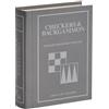 WS Game Company, scatola per libri e custodia in lino, reversibile, pezzi di legno, dama e backgammon, per adulti e bambini dai 6 anni in su