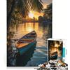 JIANGENNF Puzzle da 1000 pezzi per adulti barca da pesca thailandese giocattolo fai da te attività divertenti da fare in casa ideale come regalo per tutta la famiglia 38x52cm