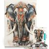 JIANGENNF Puzzle da 1000 pezzi per adulti con l'imponente elefante tailandese gioco educativo attività divertenti da fare in casa idea regalo con Babbo Natale 38x52cm
