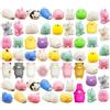 MLPKOI 60pcs Randomizzato Casuali di Mochi Squishy Toys Set, Giocattoli Antistress da Spremere Morbidi, Antistress Squishy Fidget Toys, Kawaii Mini Mochi, Regalini Fine Festa Compleanno
