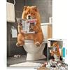 JIANGENNF Puzzle da 1000 pezzi per adolescenti, Chow Chow sul water, decorazione da parete, regalo di compleanno, adatto per la decorazione della scrivania 38x26cm
