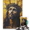 JIANGENNF Puzzle da 1000 pezzi per ragazzi, mosaico di Cristo Gesù, gioco rilassante, gara di velocità manuale, per compleanno, Natale 50x75cm