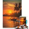 JIANGENNF Puzzle per ragazzi da 1000 pezzi con barca thailandese gioco per famiglie attività divertenti da fare a casa per rafforzare l'amore tra le coppie 38x52cm