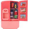 Hidyliu Mini Frigo Set di Giocattoli per Bambini Cucina a Doppia Porta Esperienza di Gioco Realizzato in Materiale ABS Sicuro Adatto per Bambini Dai 3 Anni in su, 8 Pezzi Inclusi (Rosa)