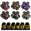 GWHOLE 6 set di dadi in poliestere professionali per giochi da tavolo | 42 dadi da ruolo per DND Dungeons and Dragons, MTG, RPG - D20 D12 D10 D8 D6 D4, con custodia nera portatile