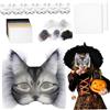 Generic Kit per creare maschere, Kit maschera per gatti con maschere, e rete, Therian vuoto fai-da-te per feste in maschera, trucco di carnevale, arti e mestieri per bambini 18 pezzi