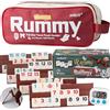 Smilejoy Rummy Cube Edizione per 6 giocatori, set da viaggio a grandezza naturale, con borsa da viaggio in tela portatile, classico gioco da tavolo per adulti e bambini, 160 piastrelle, 6 scaffali da