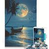 JIANGENNF Puzzle da 1000 pezzi per adulti raffigurante una barca da pesca thailandese antistress perfetto come decorazione con poster e foglio di curiosità abbinati 50x75cm