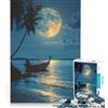 JIANGENNF Puzzle da 1000 pezzi per ragazzi con barca da pesca thailandese gioco educativo allena la mente e la mano collezione d'artista belle arti 38x26cm